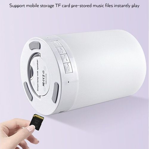 Bluetooth speaker LED Touch Nightlight Portable Bluetooth, White - alternate view