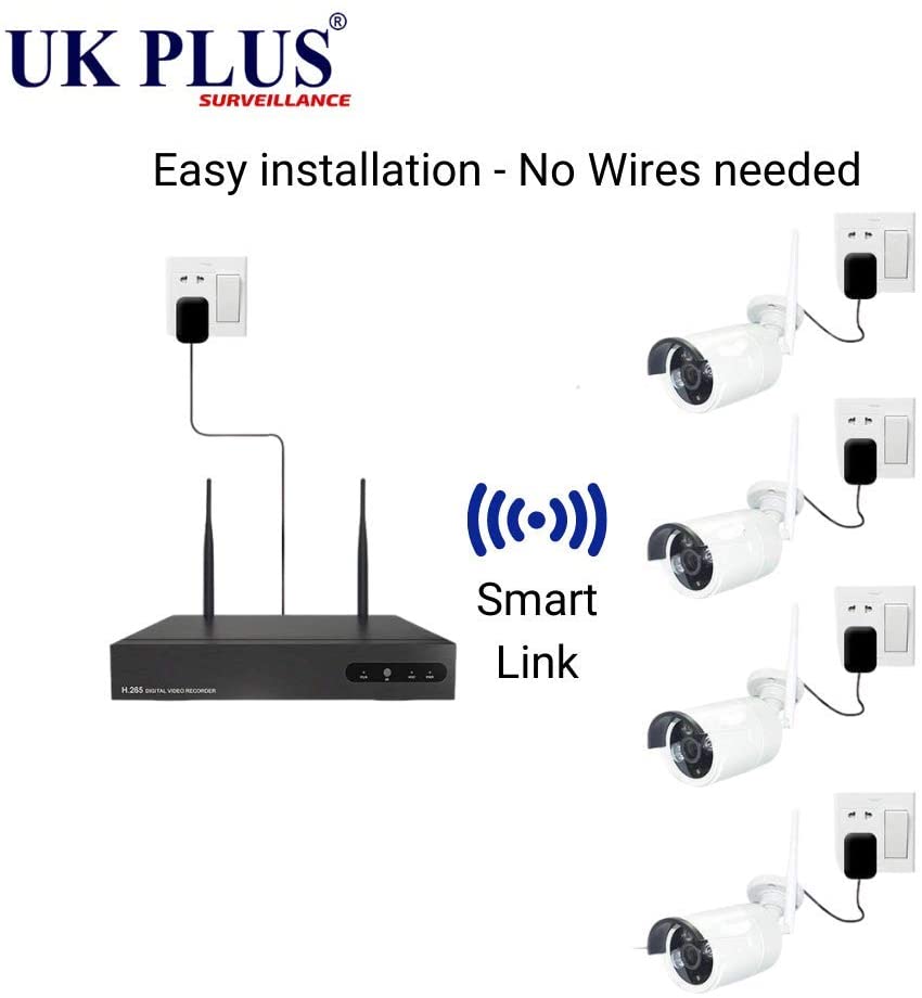 UK PLUS 4ch WiFi dvr kit 2mp Outdoor  - alternate view