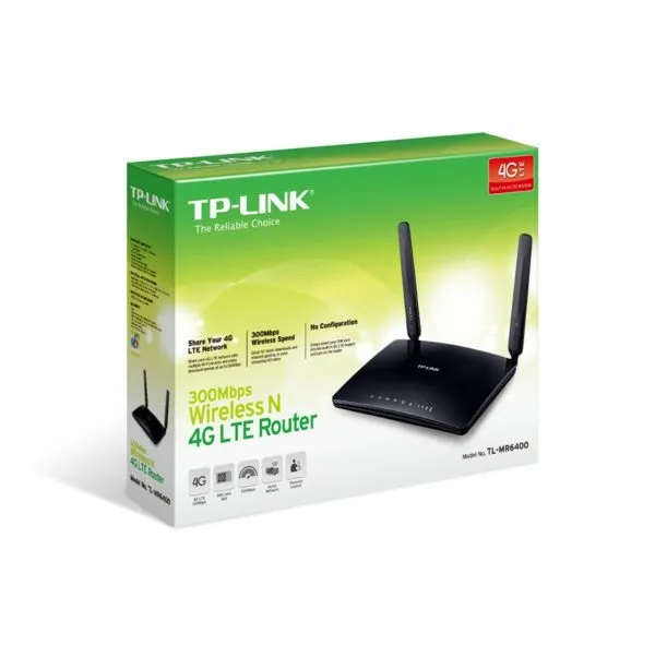 TP-Link TL-MR6400 Wireless N 4G LTE Router(Open Network) - alternate view