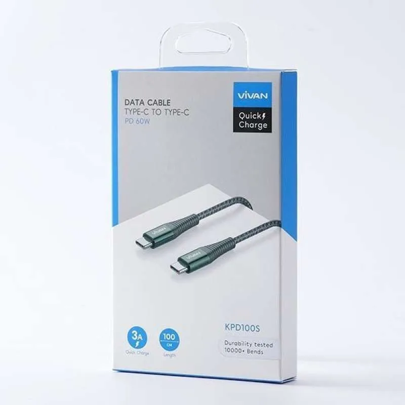 Vivan KPD100S Type-C to Type-C Quick Charge Cable - alternate view