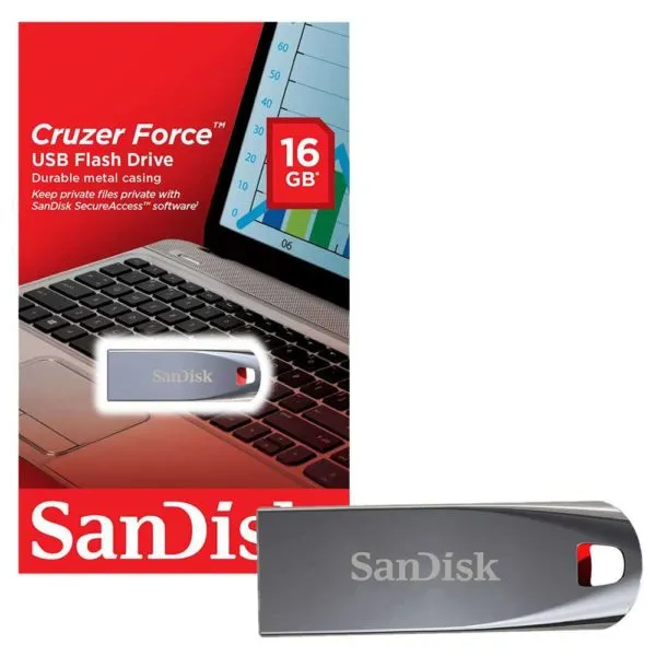 SanDisk 16GB Cruzer Force Flash Drive - alternate view